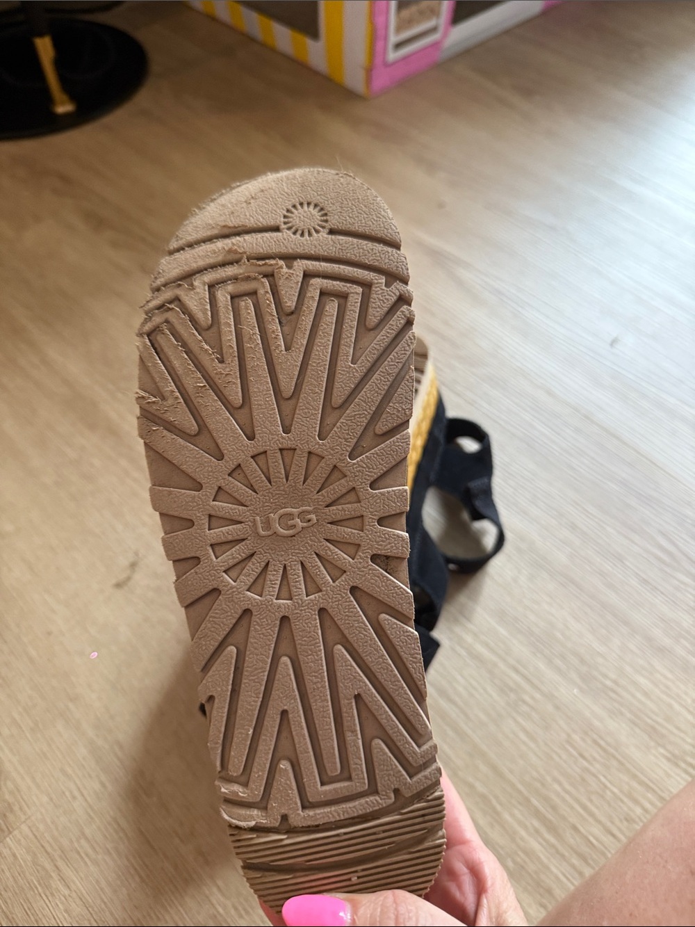 Black UGG Platform Espadrille Sandals - Picture 3 of 3